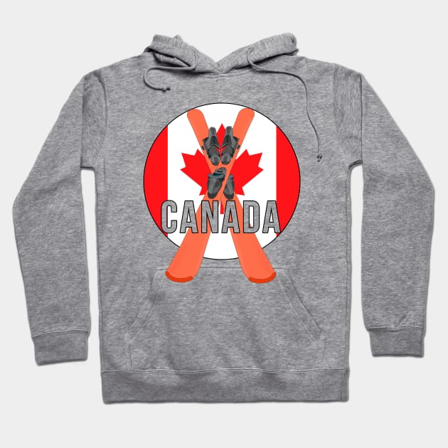 Cool Ski Flag of Canada Hoodie by DiegoCarvalho